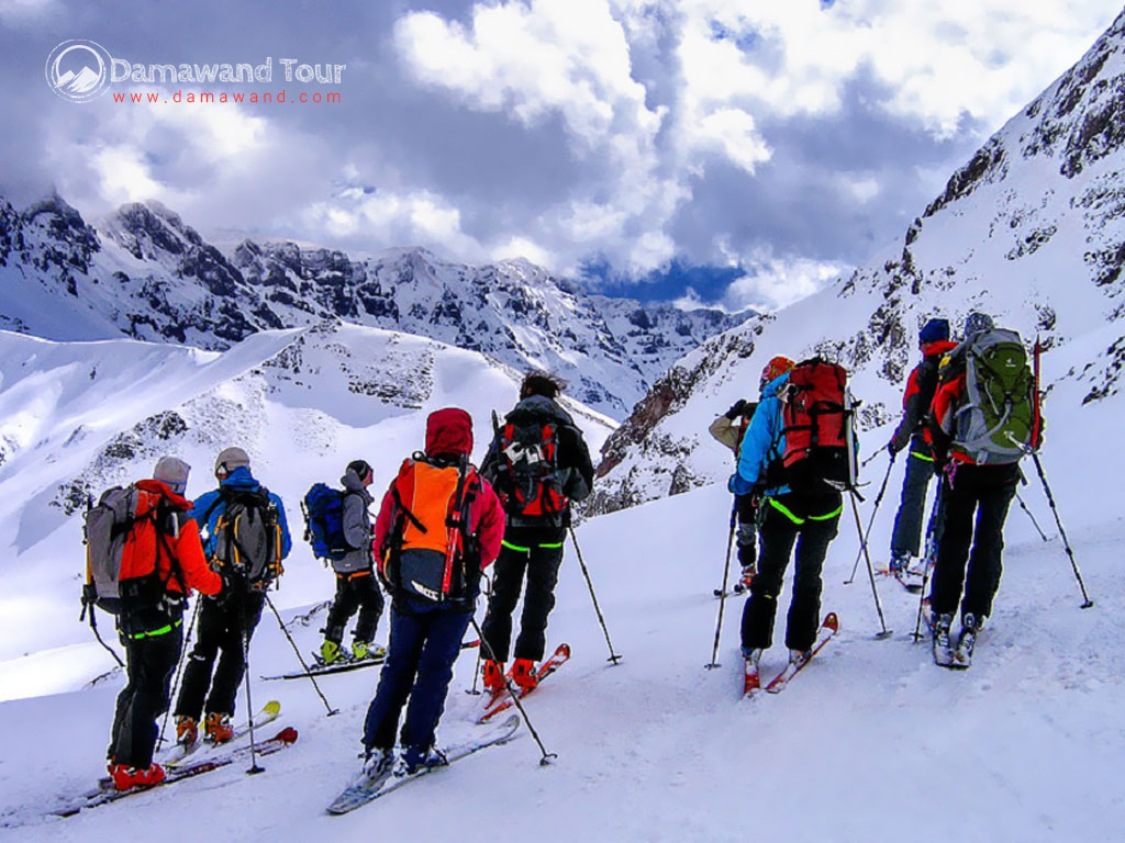 Mount Damavand Ski Tour ing in Iran
